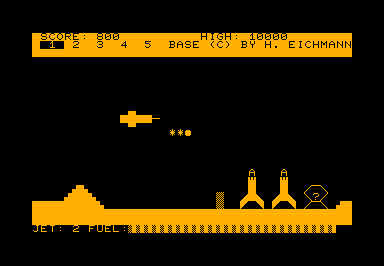 Scramble 8000 game screenshot for Commodore PET